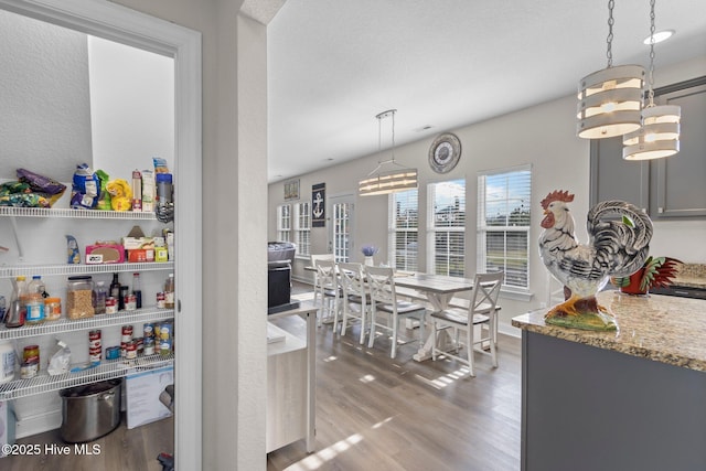 interior space featuring visible vents and light wood-style floors