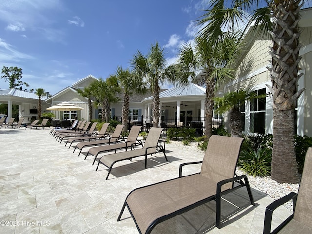 view of patio / terrace with fence