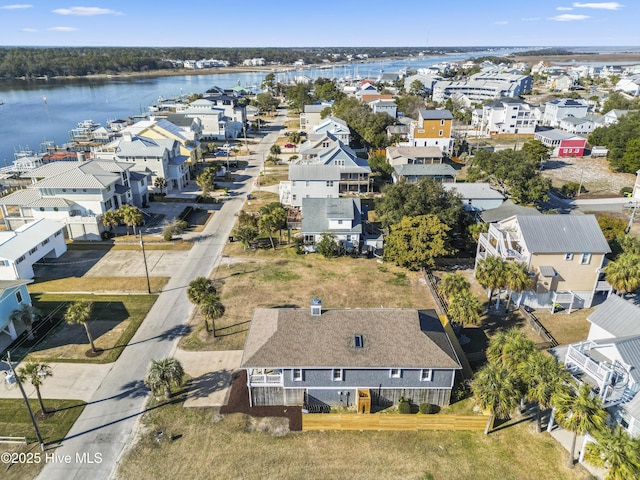 212 Florida Ave, Carolina Beach, NC 28428 - aerial perspective of suburban area featuring a nearby body of water