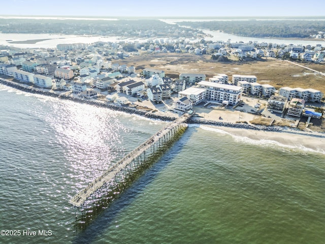 212 Florida Ave, Carolina Beach, NC 28428 - bird's eye view of waterfront with a beach