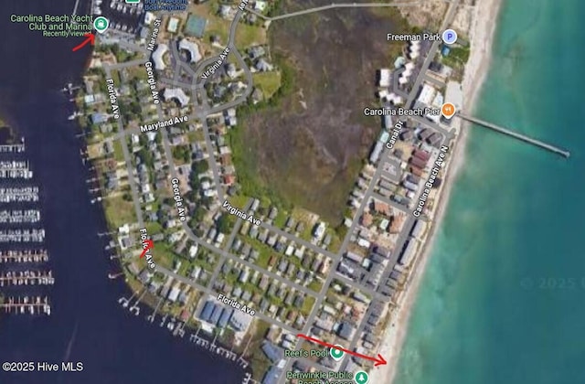 212 Florida Ave, Carolina Beach, NC 28428 - aerial map of property and surrounding area
