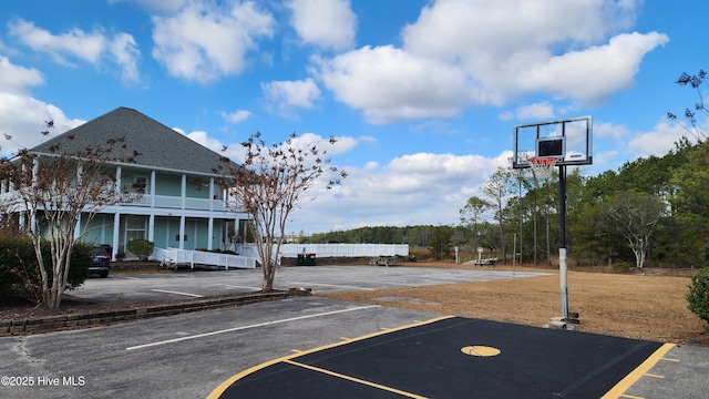 view of basketball court with community basketball court