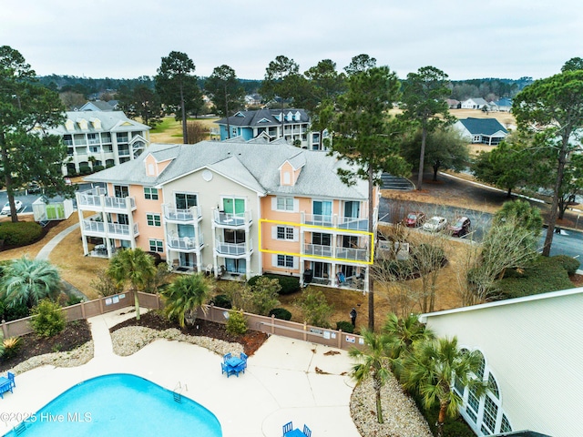 birds eye view of property