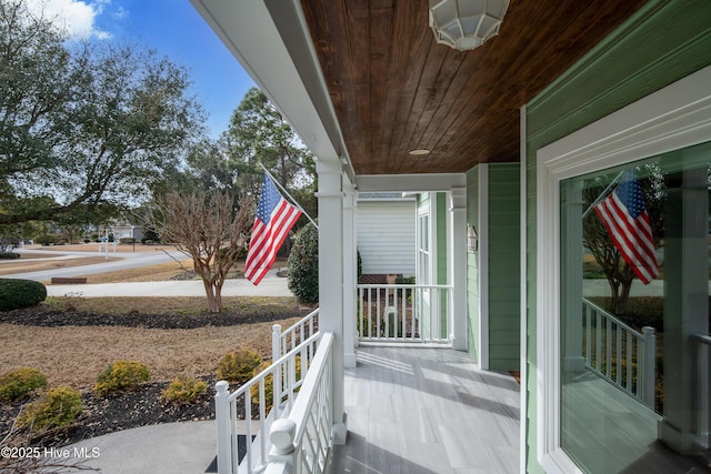 exterior space with a porch