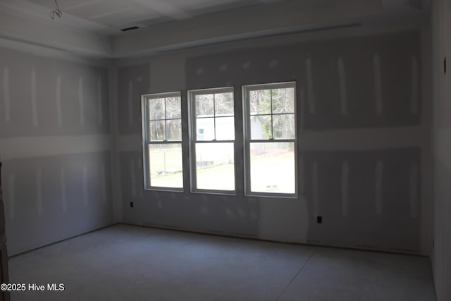 view of spare room
