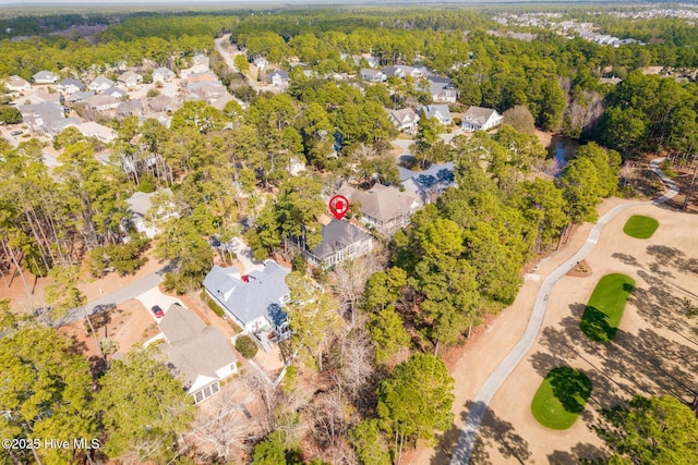 drone / aerial view with a residential view