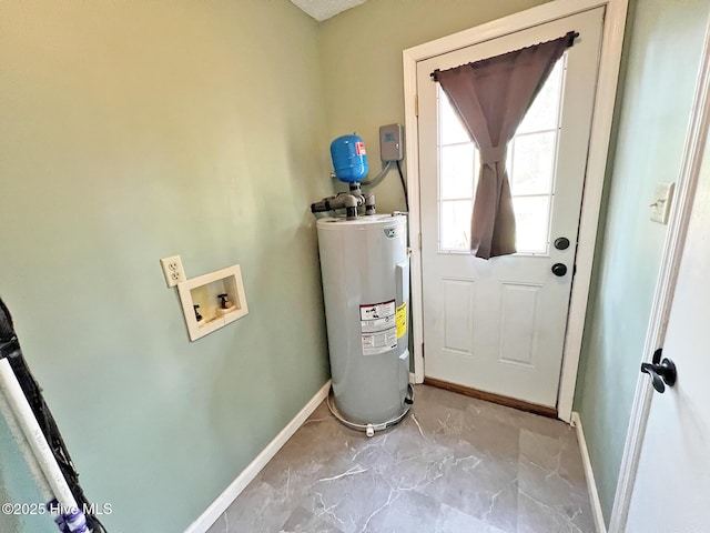 141 N Lake Dr, Boiling Spring Lakes, NC 28461 - utility room featuring electric water heater