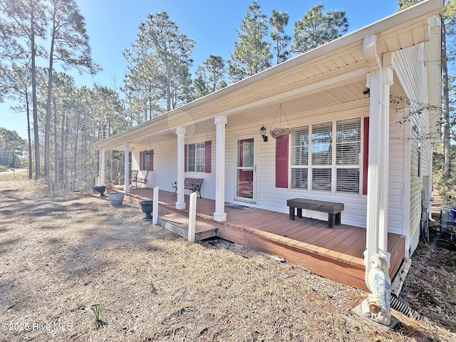 view of front of home with covered porch