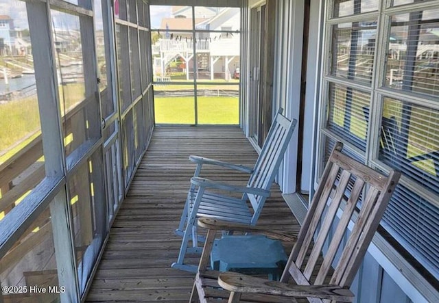 view of sunroom