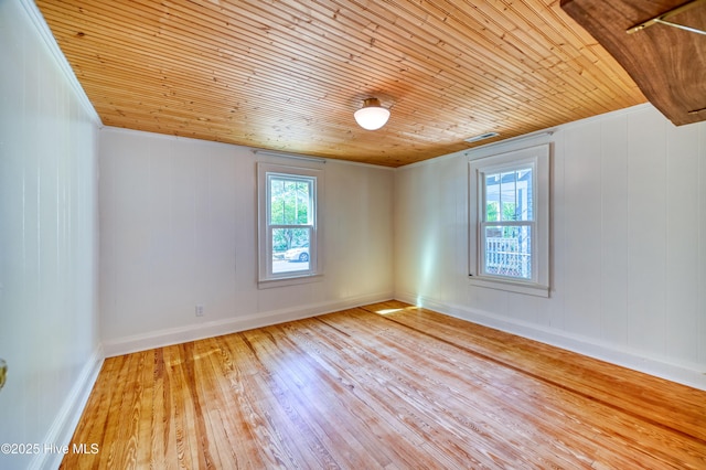 2121 Gibson Ave, Wilmington, NC 28403 - empty room with wooden ceiling, wood-type flooring, and baseboards