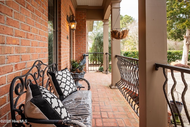 balcony with covered porch