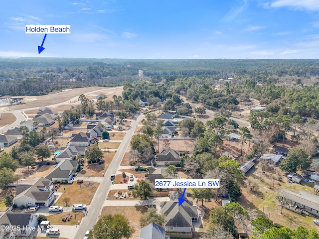 drone / aerial view with a residential view