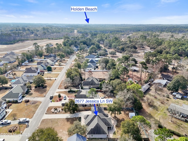 bird's eye view with a residential view