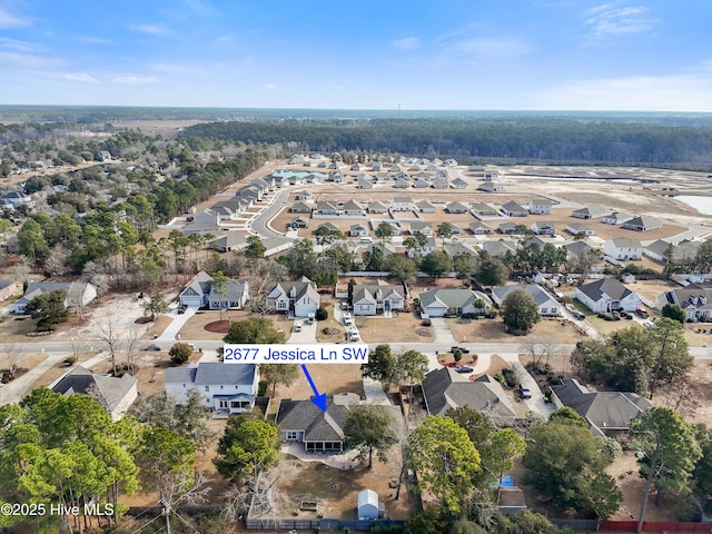 aerial view featuring a residential view