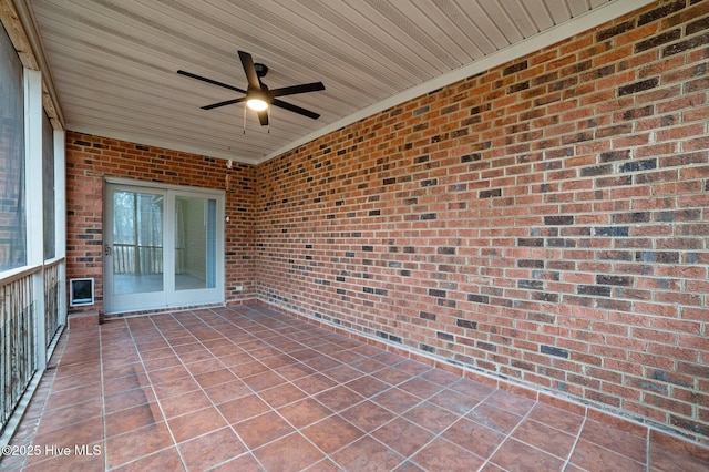 view of patio / terrace with a ceiling fan