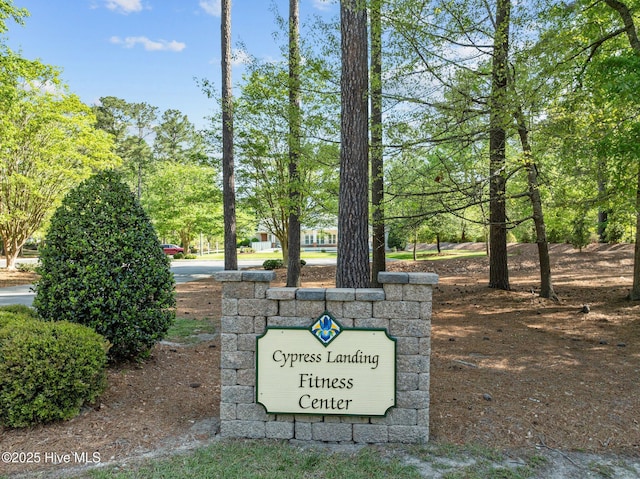 view of community sign