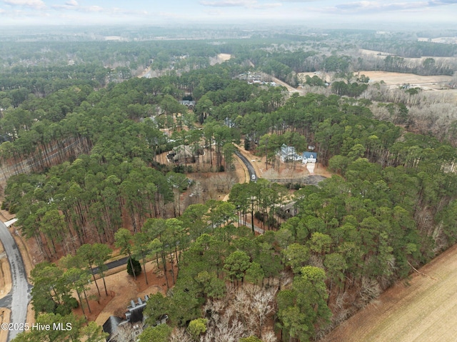 drone / aerial view with a rural view