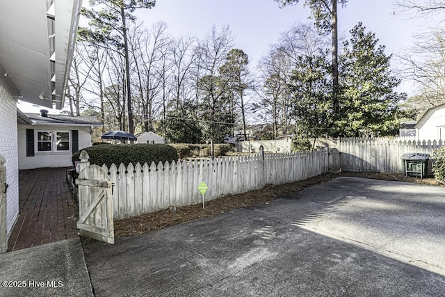 view of patio with a fenced backyard