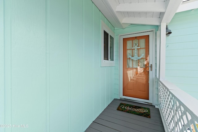 view of doorway to property