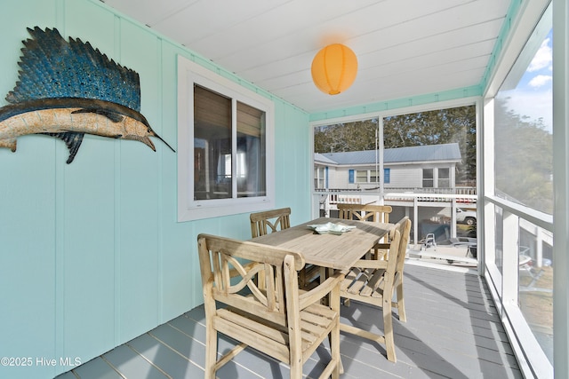 view of sunroom