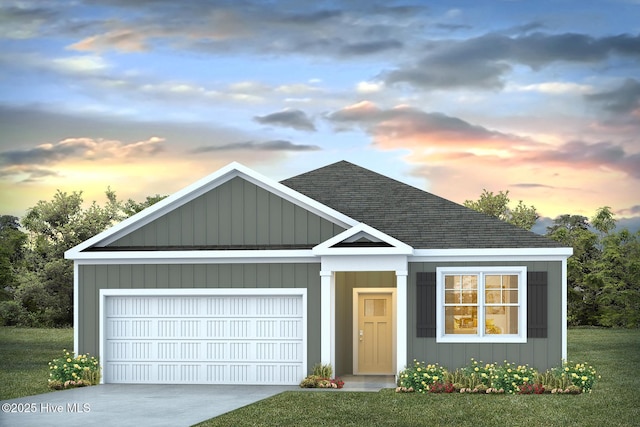 2325 Emerald Ave Lot 261, Castle Hayne, NC 28429 - view of front of property featuring an attached garage, roof with shingles, and concrete driveway