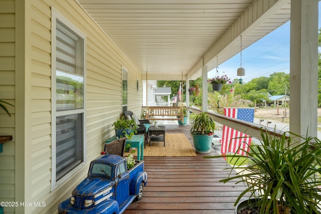 view of wooden terrace