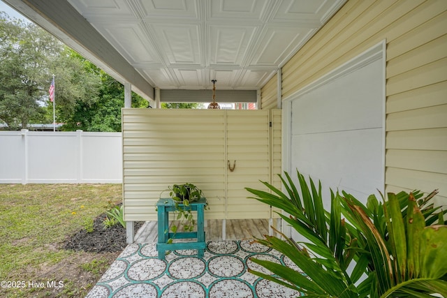 view of patio with fence