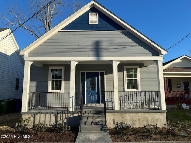 bungalow with covered porch