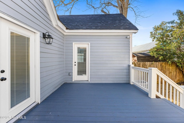 wooden deck with fence