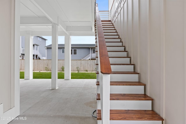 stairs with plenty of natural light