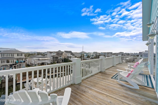 deck featuring a residential view