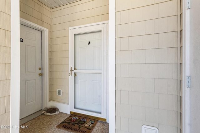 view of doorway to property