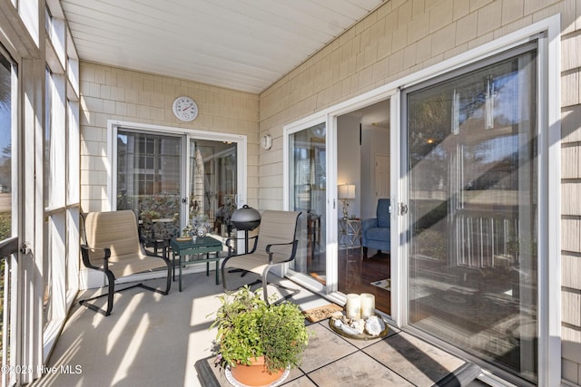 view of sunroom