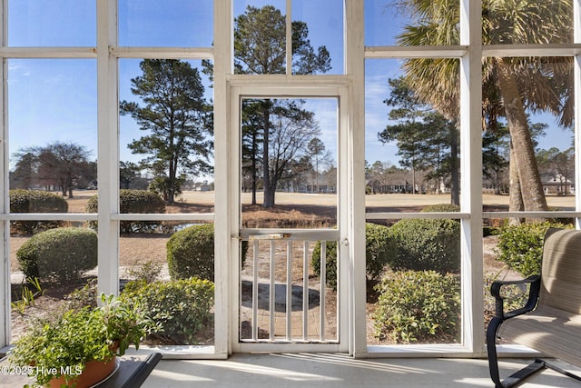 view of sunroom