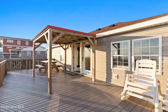 view of wooden deck