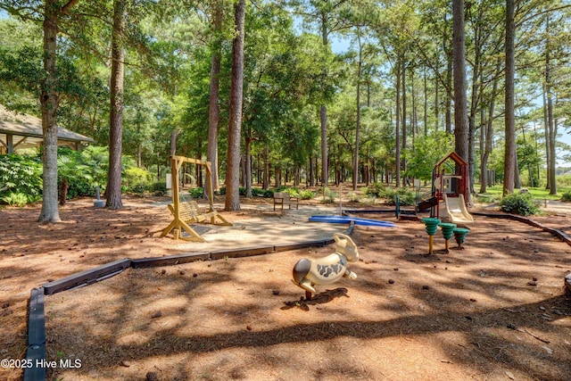 view of community jungle gym