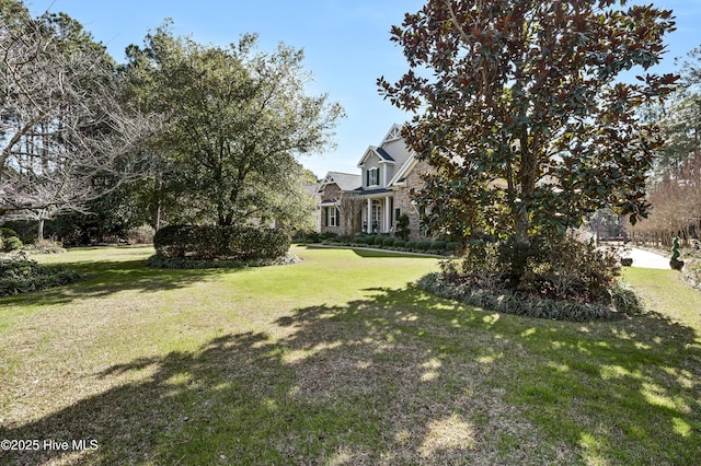 view of grassy yard