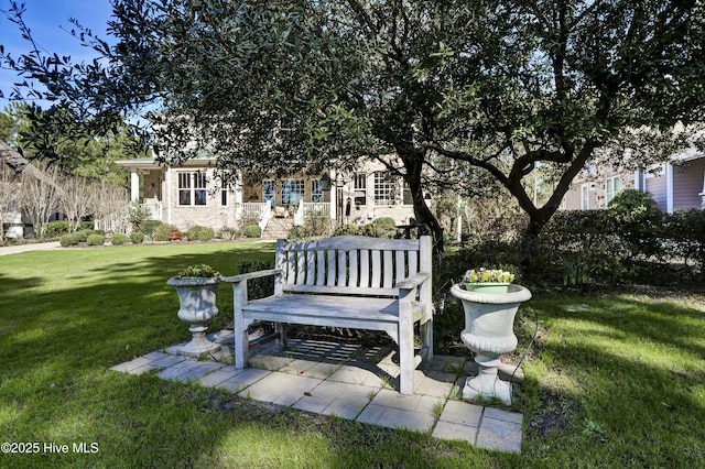 view of grassy yard