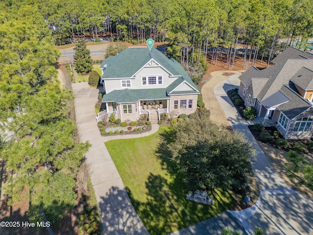 view from above of property