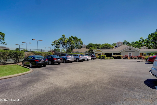 view of uncovered parking lot