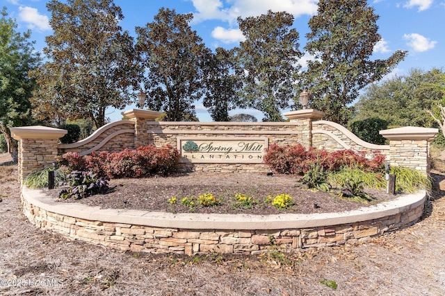 view of community sign