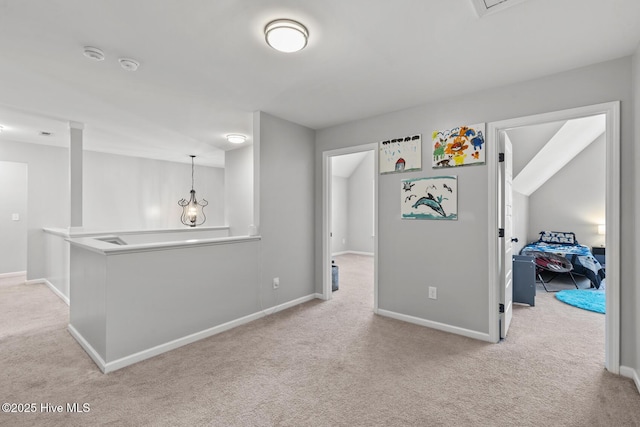 128 Pamlico Dr, Holly Ridge, NC 28445 - hallway featuring carpet and baseboards