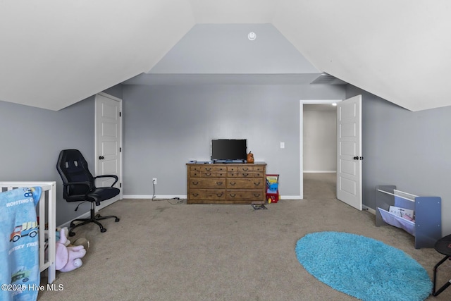 128 Pamlico Dr, Holly Ridge, NC 28445 - interior space featuring lofted ceiling and baseboards