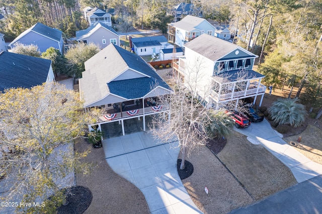 birds eye view of property featuring a residential view