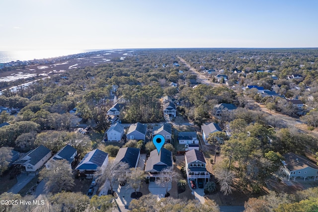 drone / aerial view with a residential view