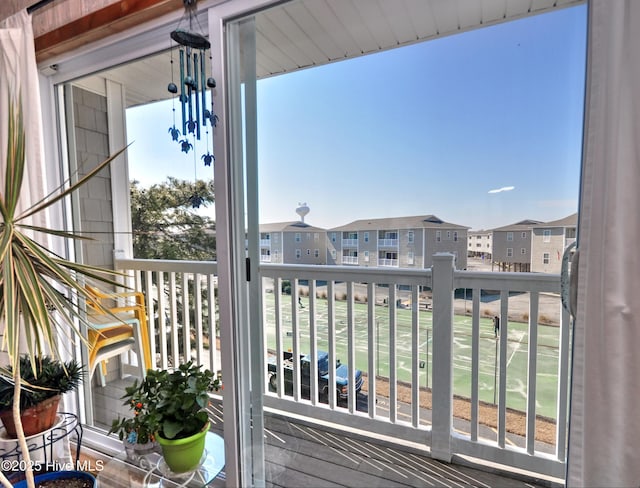 balcony featuring a residential view