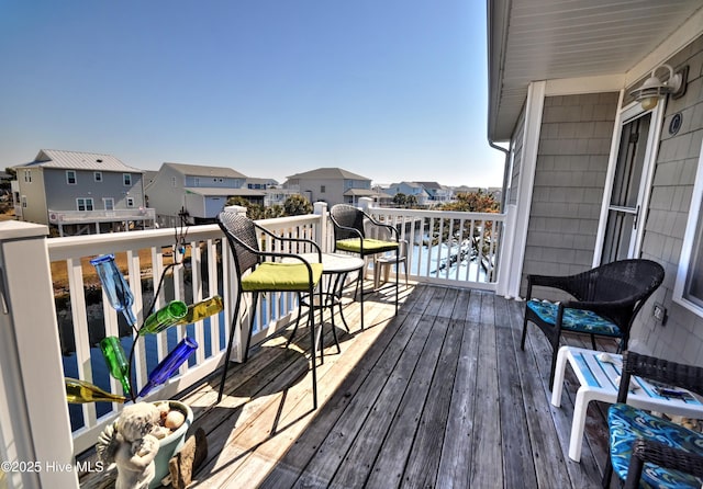 deck featuring a residential view