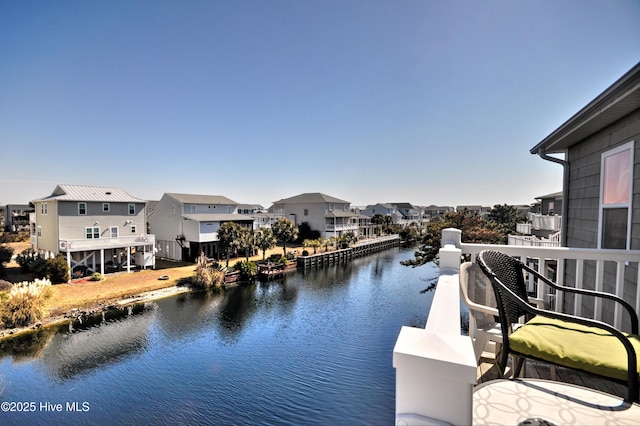 view of water feature featuring a residential view