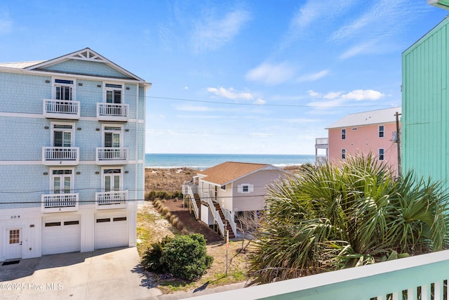 property view of water with a view of the beach