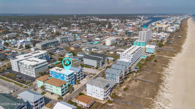 308 Carolina Beach Ave S Unit 1, Carolina Beach, NC 28428 - aerial view featuring a water view and a residential view